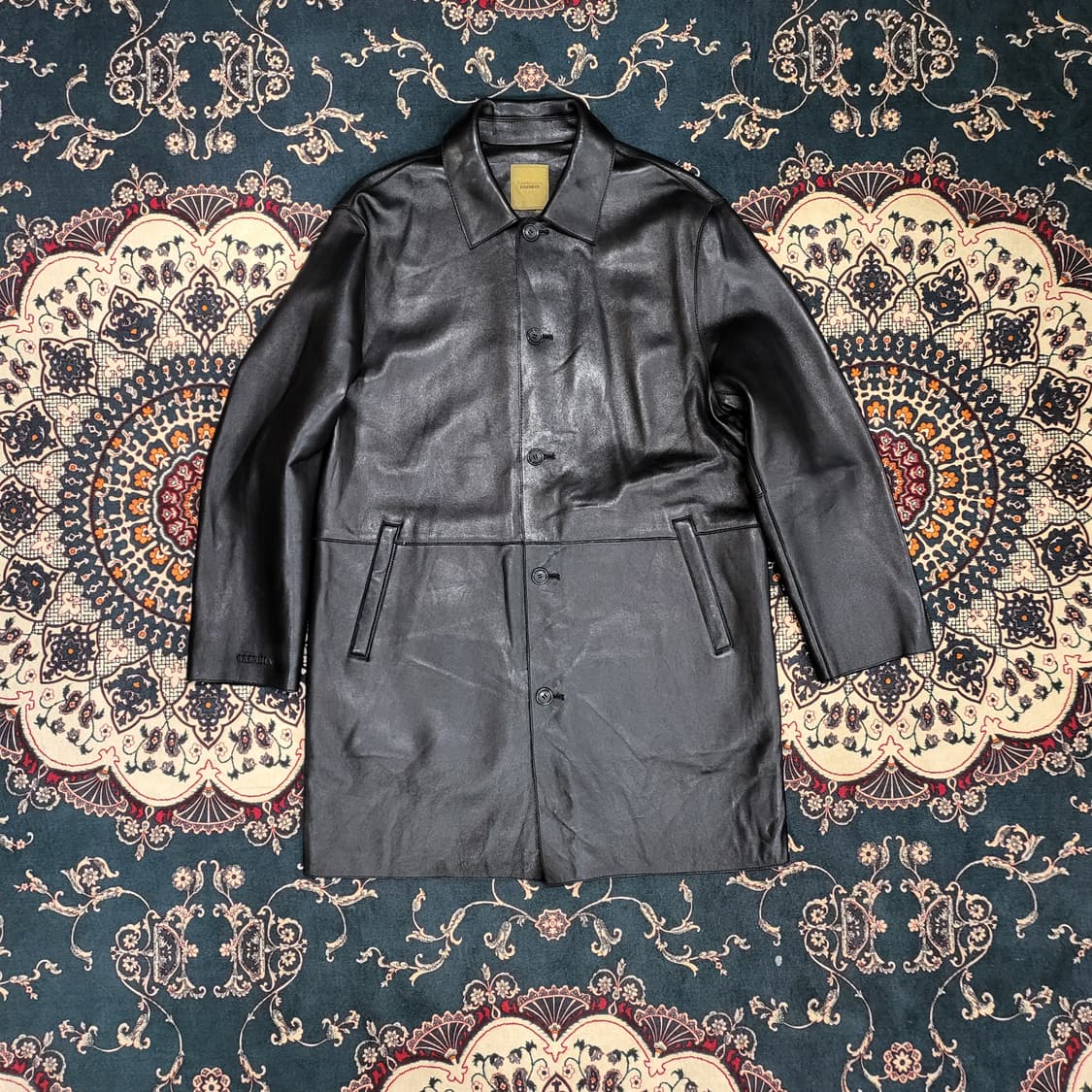 CRENCIA 레더 롱 자켓 (100) 상품이미지1