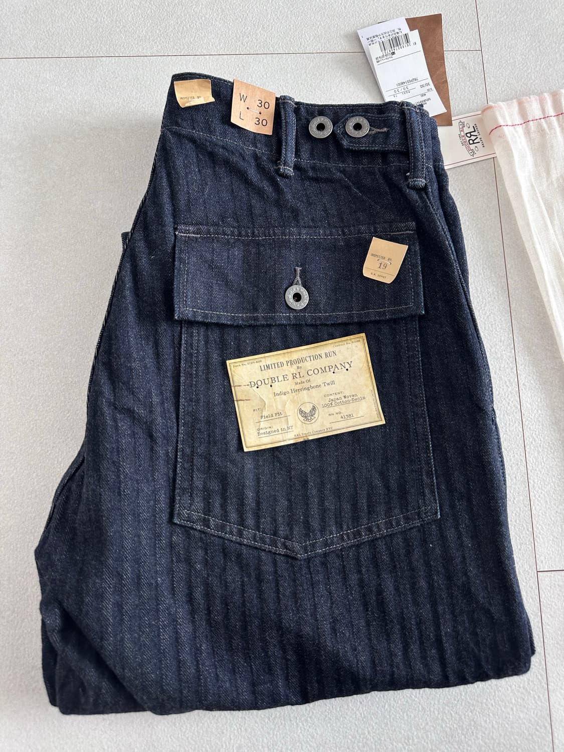 RRL 리미티드 에디션 인디고 헤링본 팬츠 상품이미지1