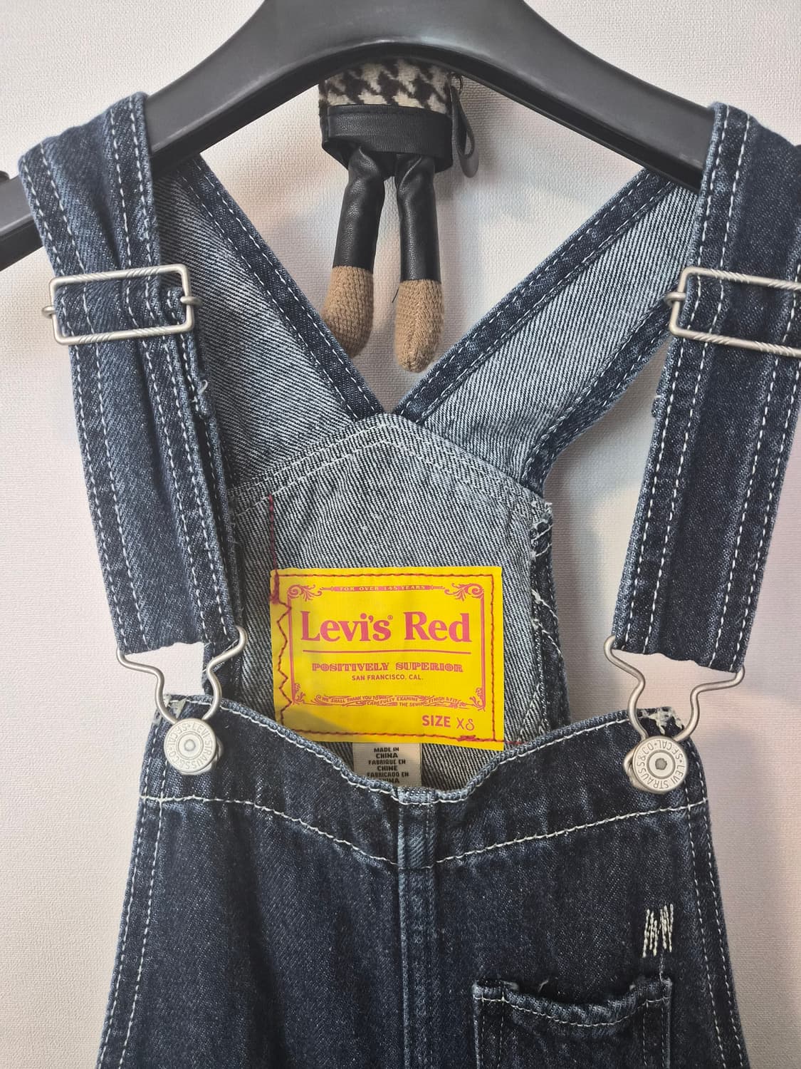 [리바이스 레드] 여성 루즈 와이드 데님 오버롤 (XS) 상품이미지2