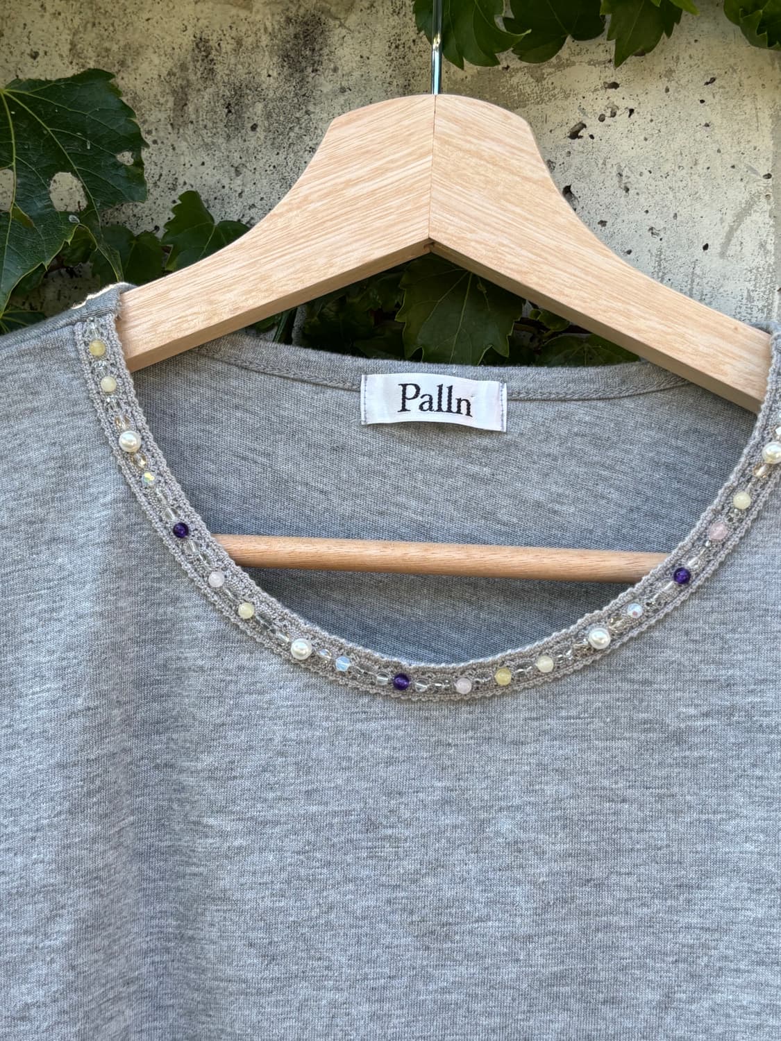 Gray Beads Short Sleeve T-Shirts 상품이미지5