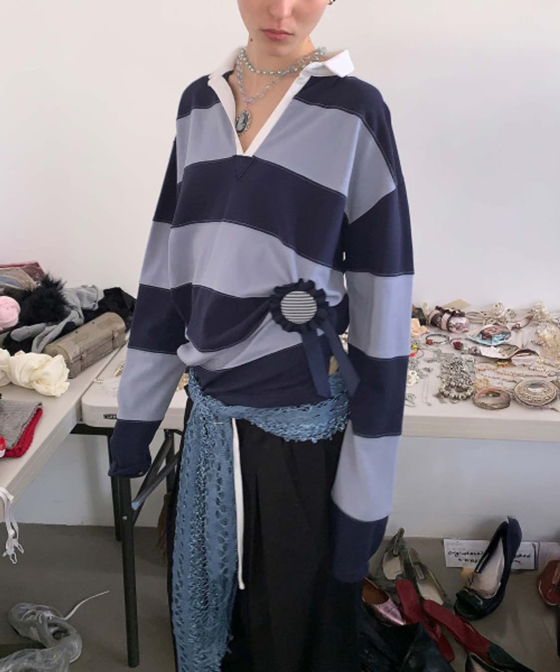 스컬프터 Rugby Striped Polo Jersey 럭비 폴로 져지 상품이미지1