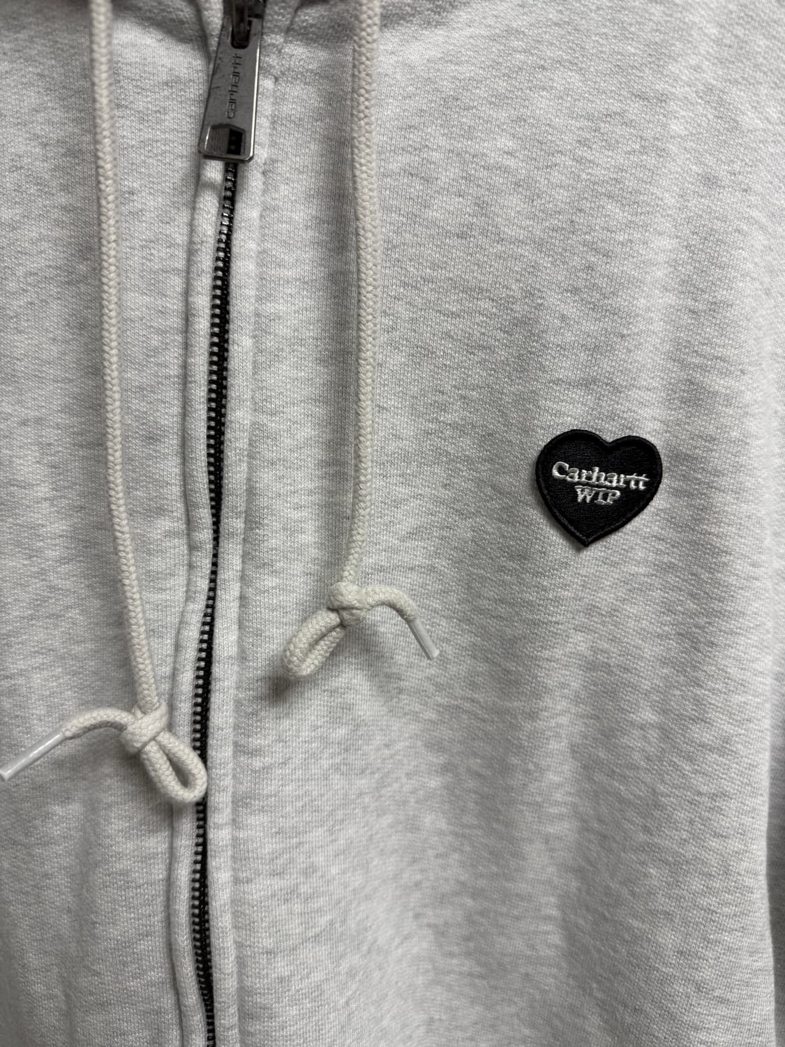 칼하트WIP 하트 후드집업 XL 애쉬 헤더 상품이미지2