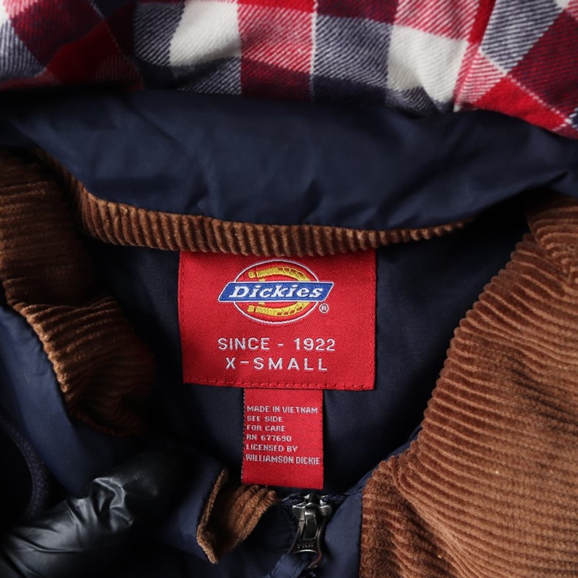 디키즈 올드스쿨 체크 안감 패딩 조끼 XS 상품이미지6