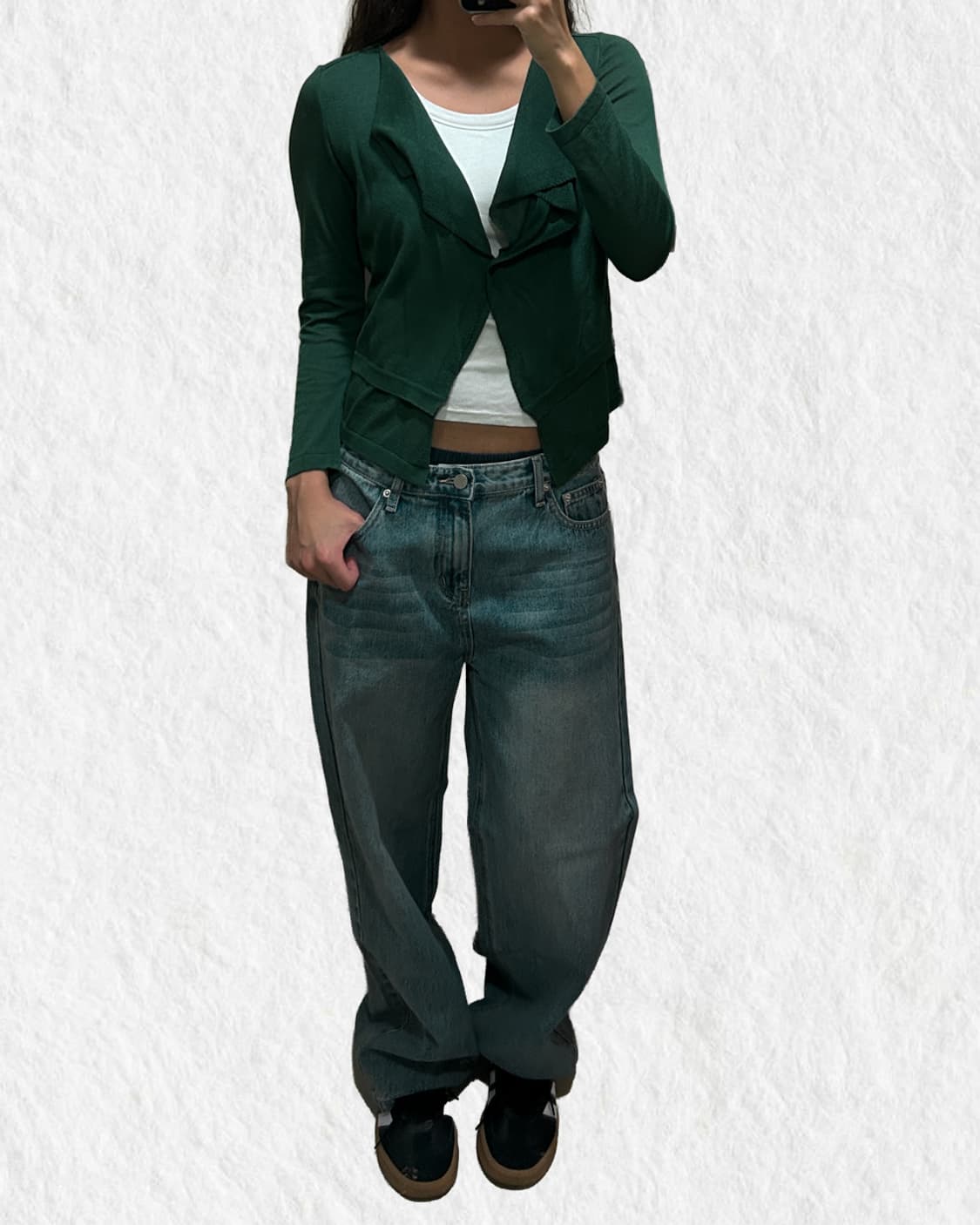 빈티지 그린 가디건 상품이미지4