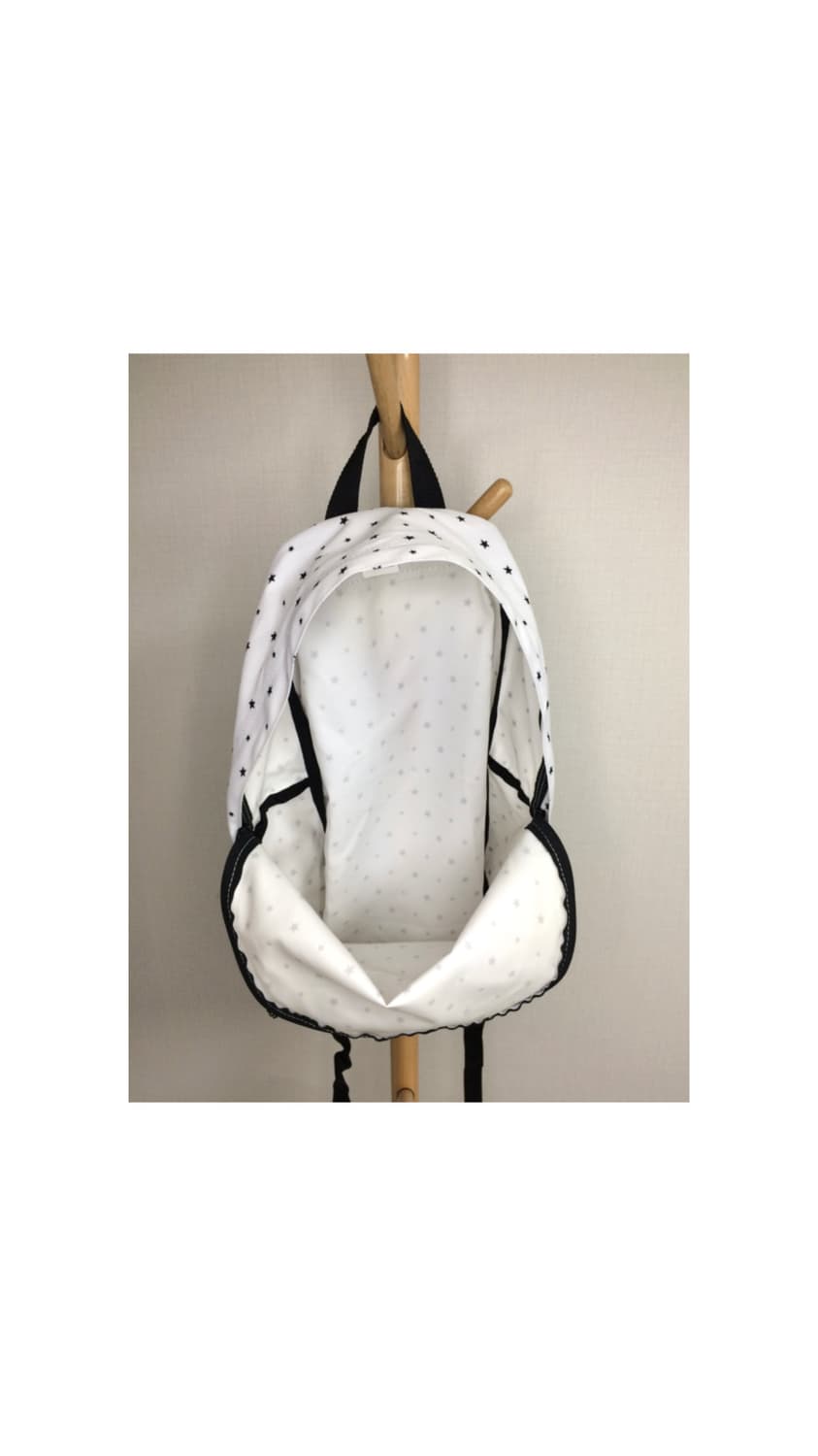 아웃도어 프로덕트 화이트 별 무늬 백팩 상품이미지3
