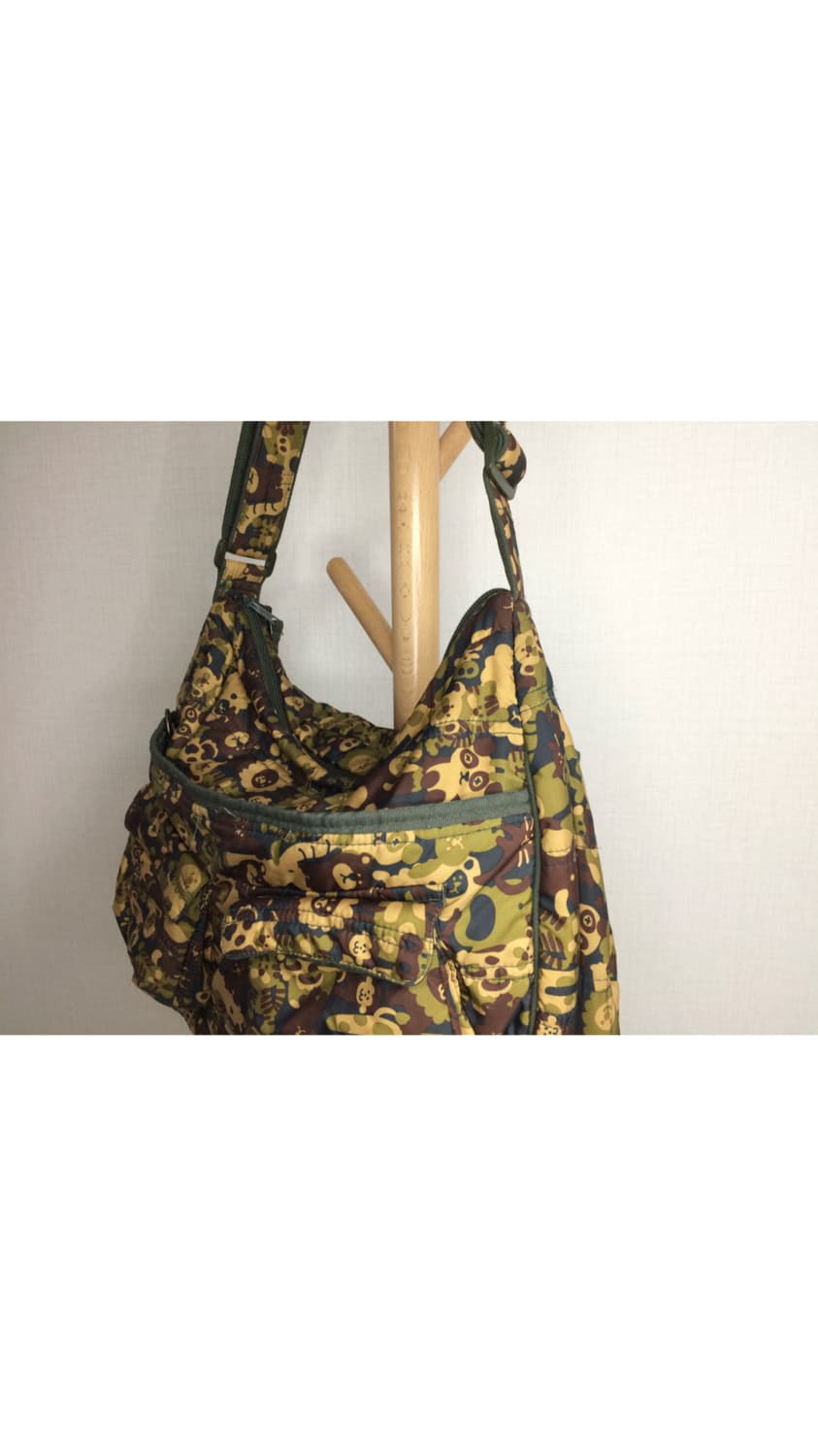 빈티지 카모 애니멀 패턴 패디드 크로스백 상품이미지3