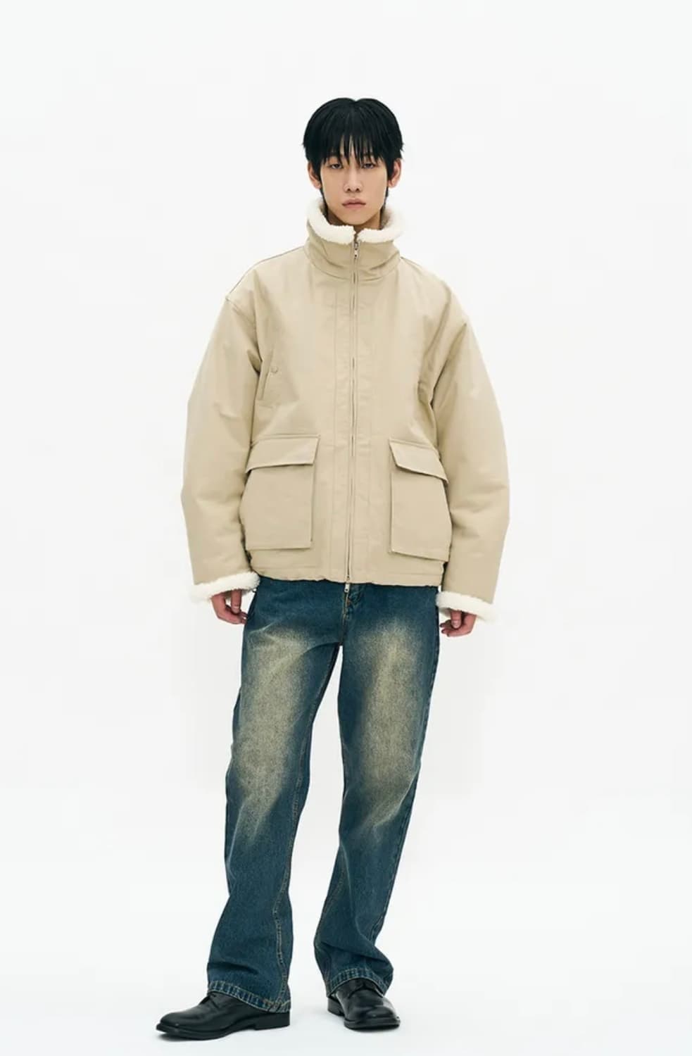 3M 신슐레이트 보아 플리스 무톤 자켓 베이지 상품이미지3