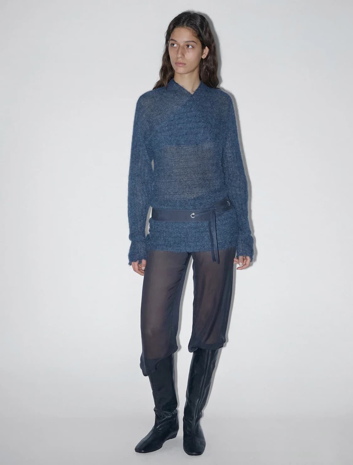 [S,M,L]팔로마울 Lichen 니트/네이비 상품이미지5