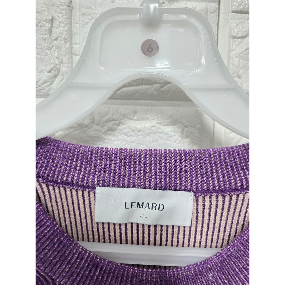 택포) 르마드 LEMARD 보라색 니트 스웨터 L 상품이미지2