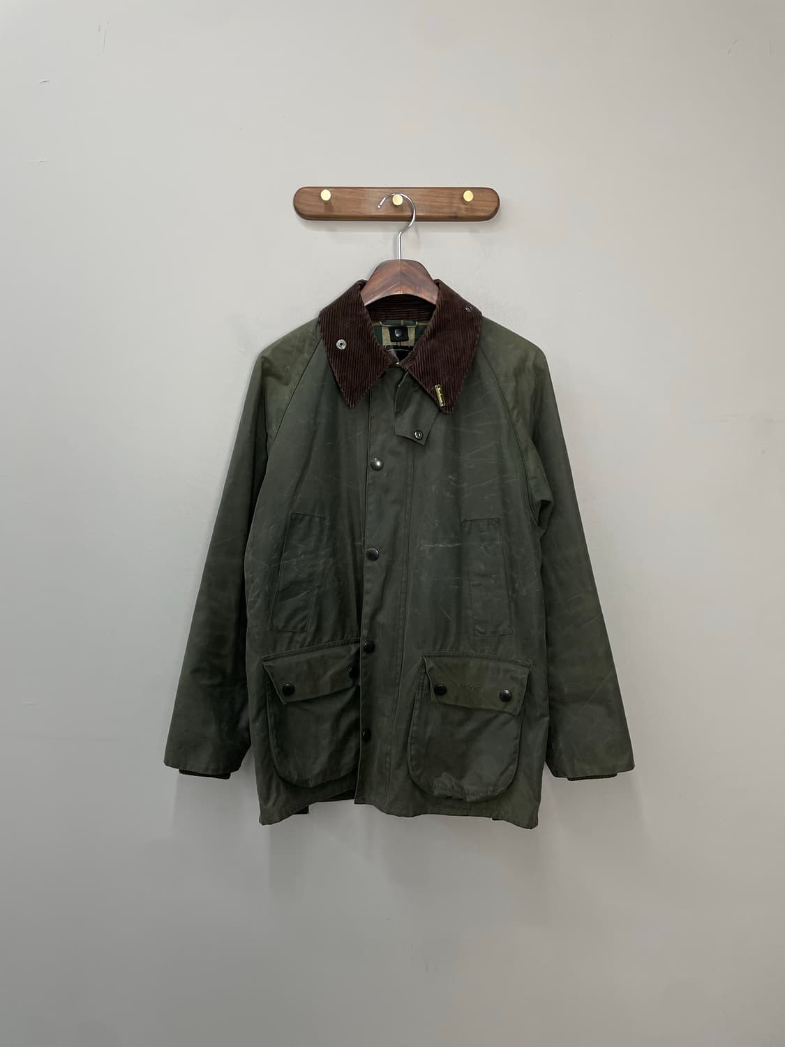 바버 뷰포트 올리브 왁스 자켓 H1771 상품이미지2