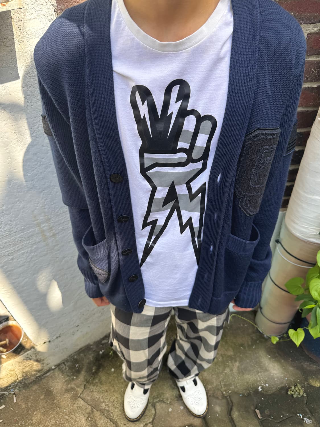 오프닝 세레모니 성조기 패치 가디건 (ivory)  상품이미지9