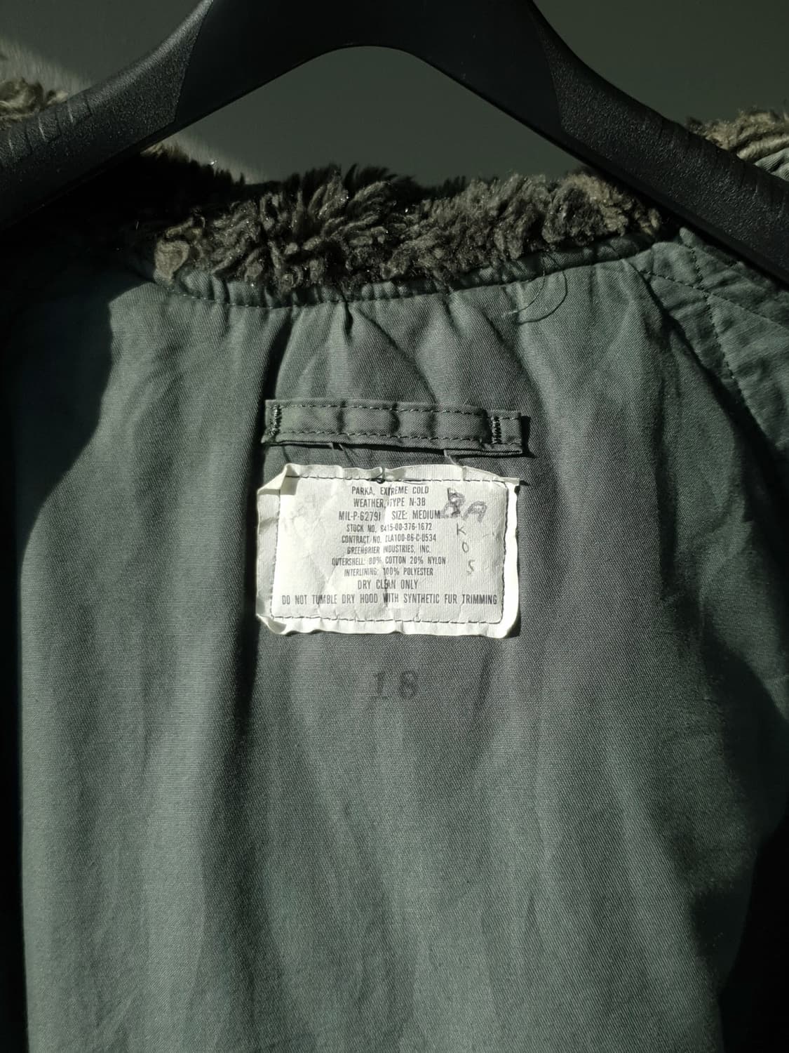 80s Greenbrier Industries N-3B parka 상품이미지10