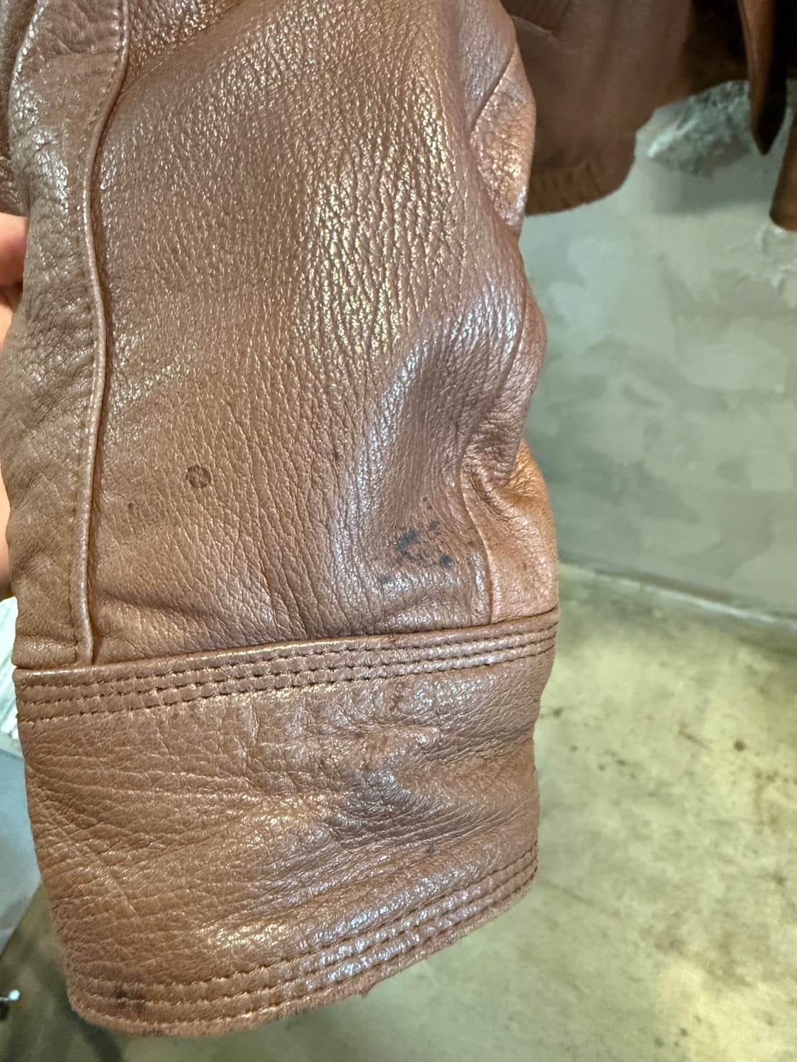 90년대 빈티지 사슴가죽 레더 워크 자켓 브라운 95 상품이미지10