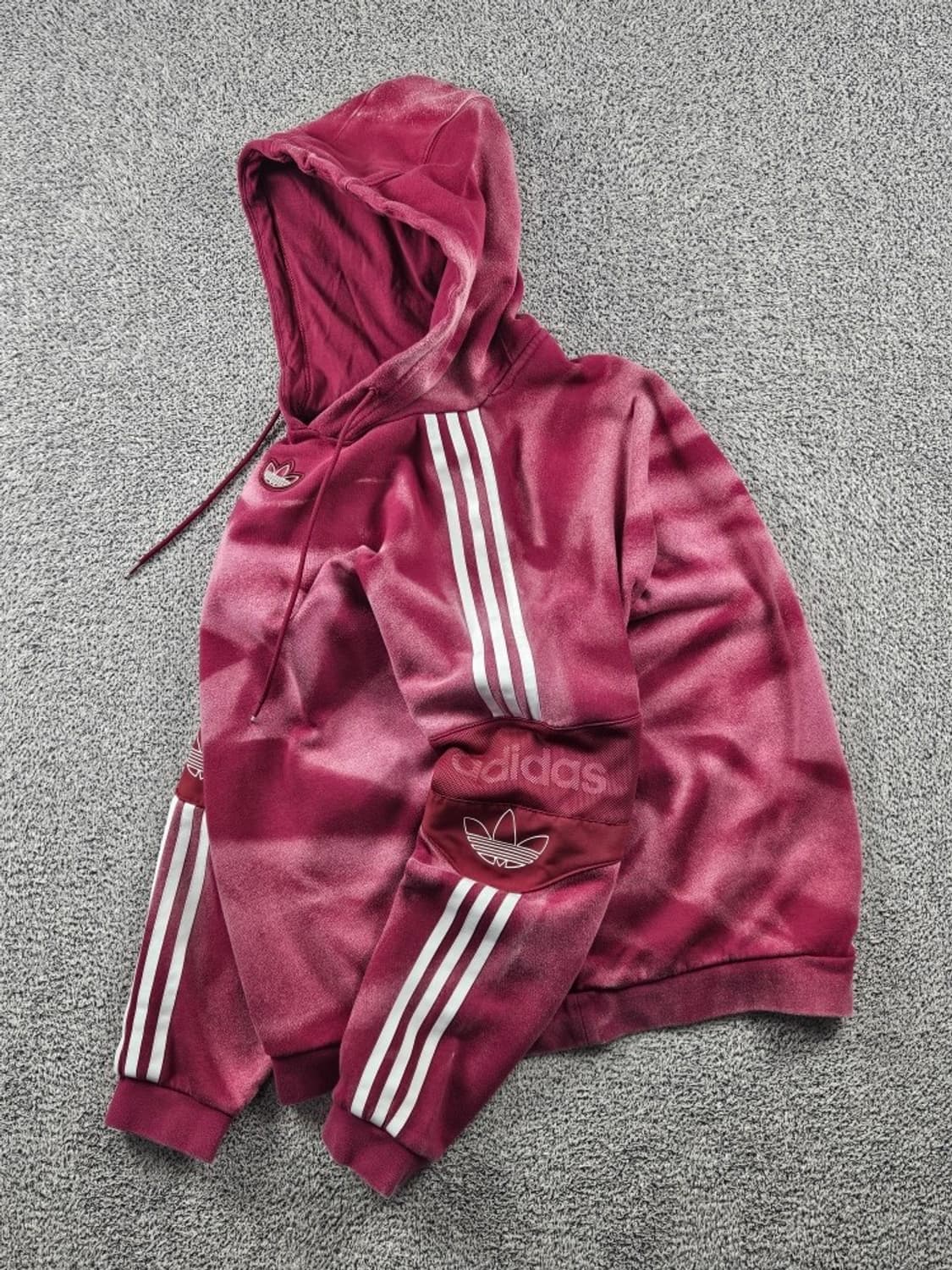 아디다스 다잉 워시드 커스텀 트레포일 후드 티셔츠 ( L )/ 10826 상품이미지3