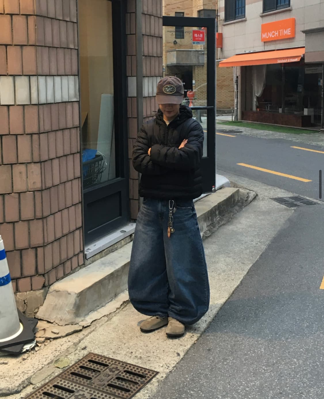 워싱 벌룬 데님 진청 상품이미지4