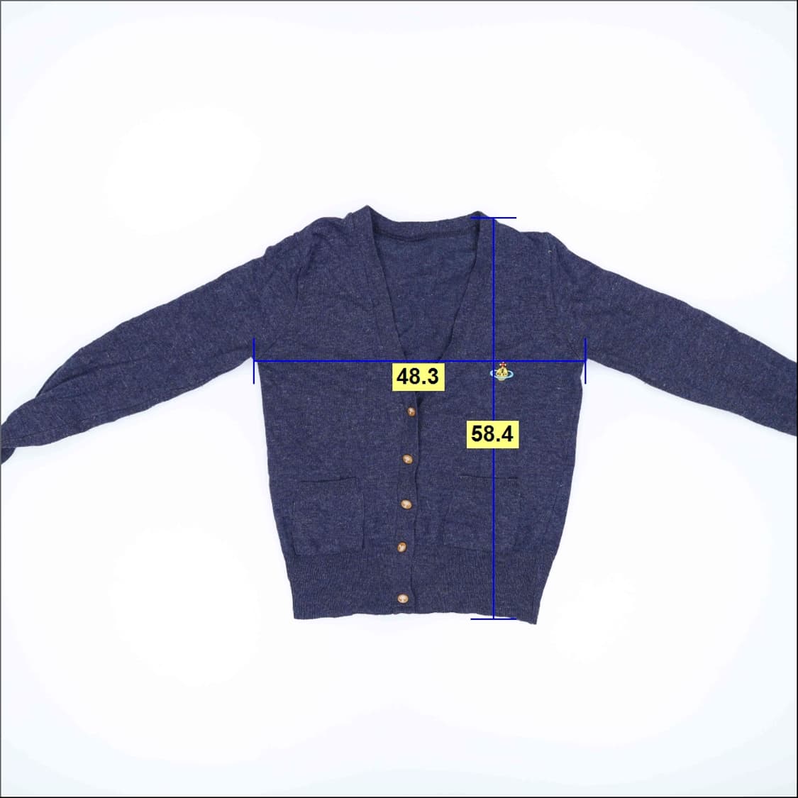 44정도 빈티지 여성 니트 가디건 0325H1 상품이미지4