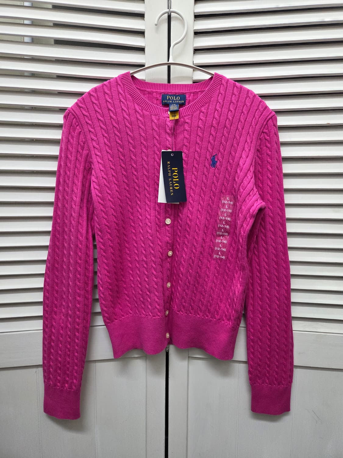 폴로 키즈 꽈배기 가디건 상품이미지1