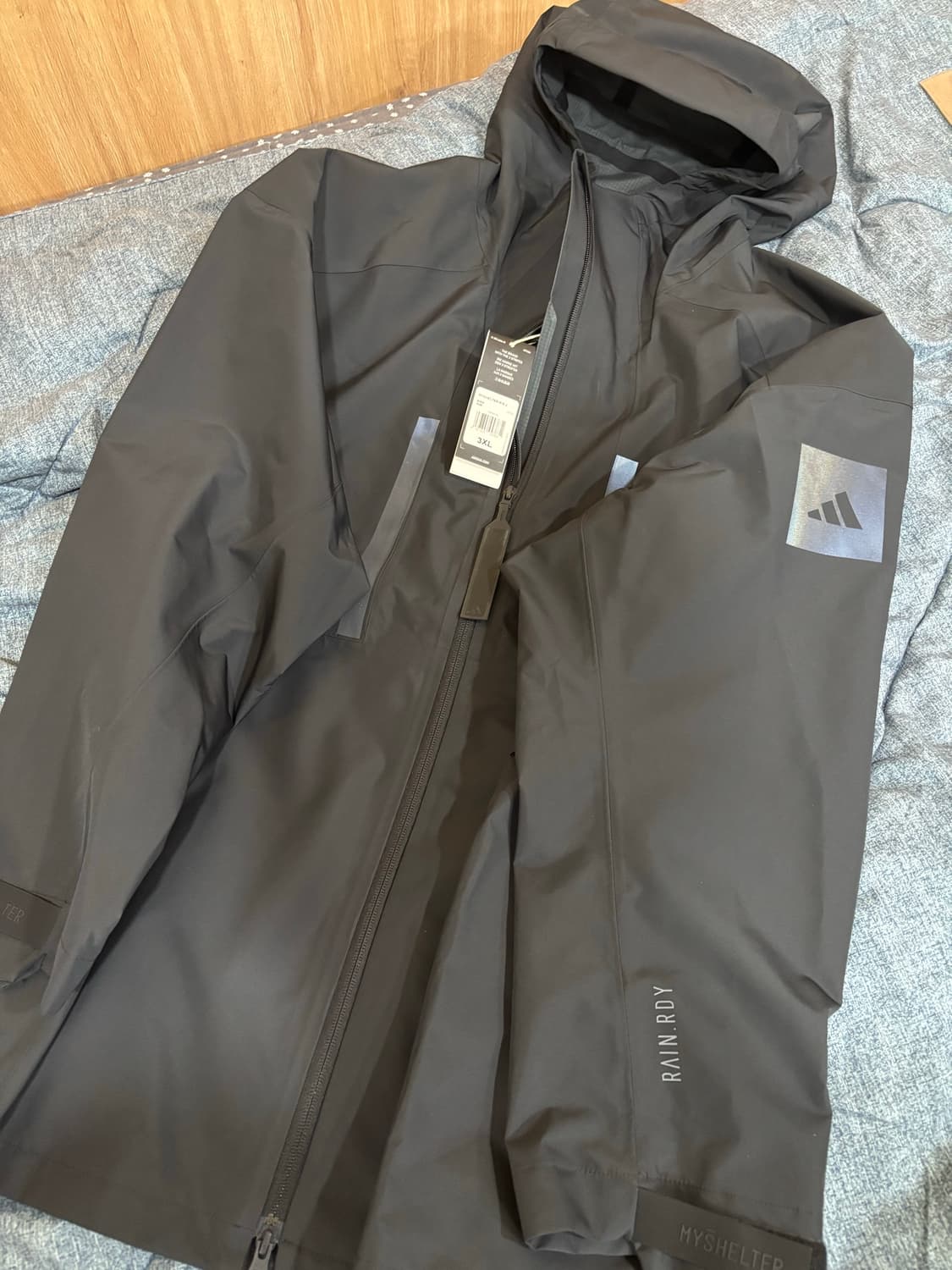 (새상품)아디다스 레인 로디 자켓 블랙 RAIN.RDY 상품이미지2
