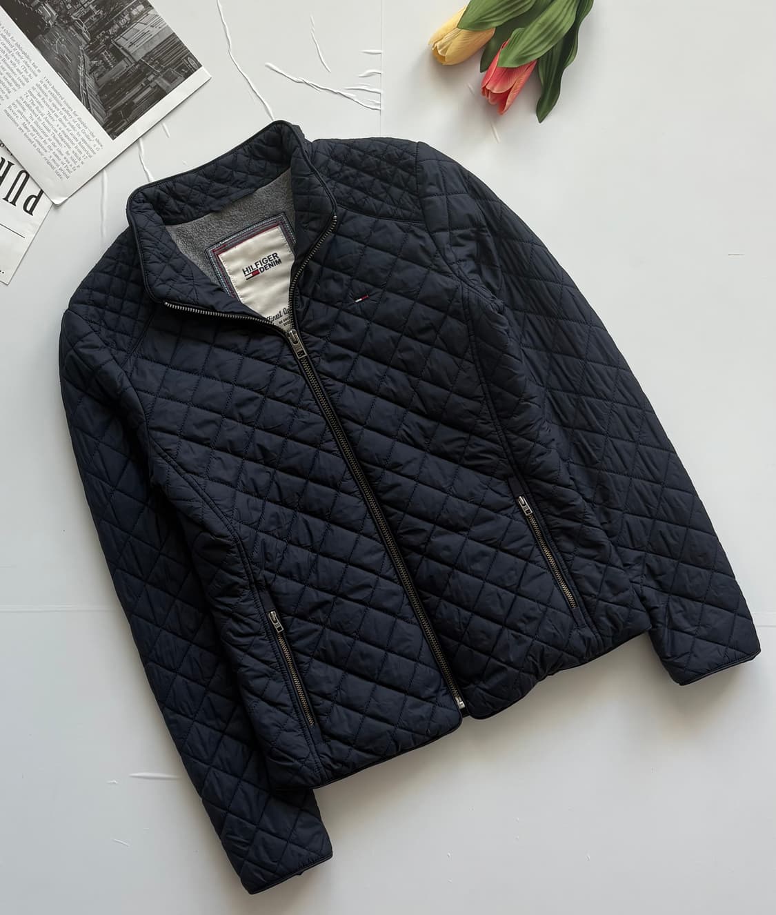 타미힐피거 다크네이비 퀄팅 점퍼 상품이미지1