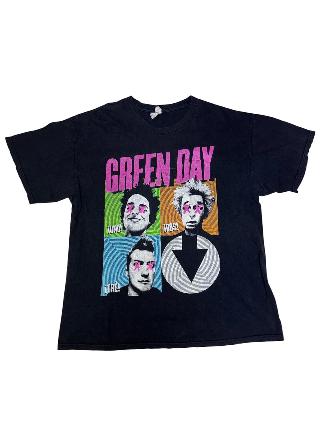 빈티지 그린데이 GREENDAY iUNO iDOS iTRE 그래픽 티셔츠 상품이미지1