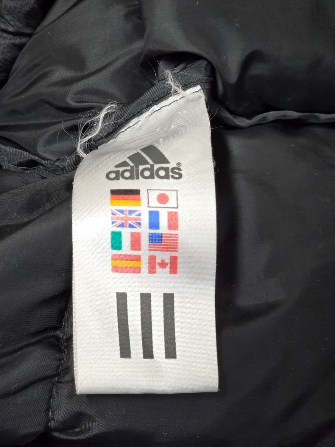 [아디다스] 시크한 올블랙 경량 구스다운 패딩 자켓 105(XL) 상품이미지5