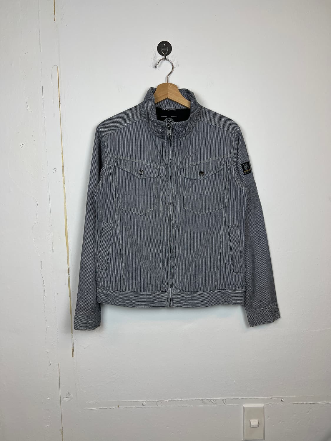 O183 EvenRiver 워크웨어 스트라이프 자켓 L 상품이미지1