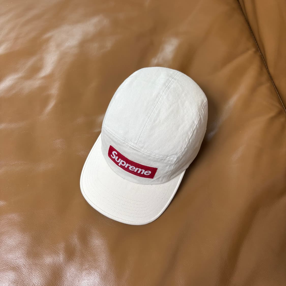 Supreme 슈프림 22ss 워시드 치노 스톤 캠프캡 모자 Stone 상품이미지6