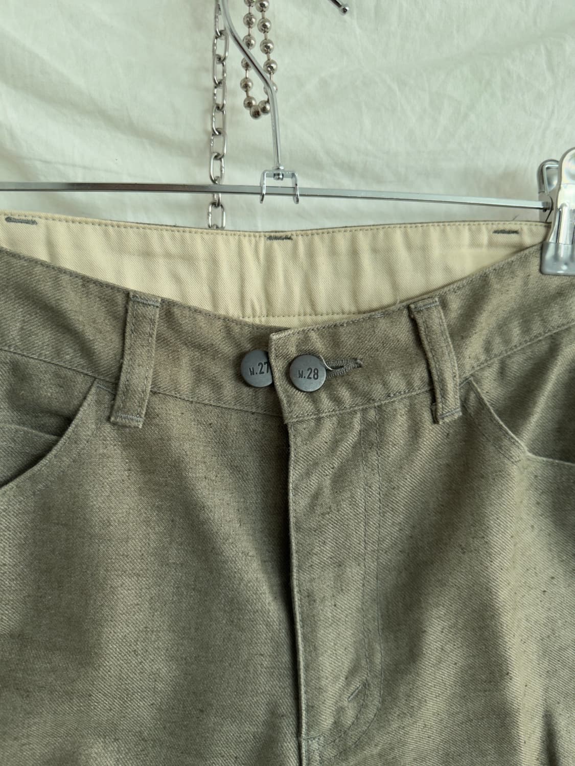 N.hoolywood 린넨 블렌드 와이드핏 트라우져 상품이미지6