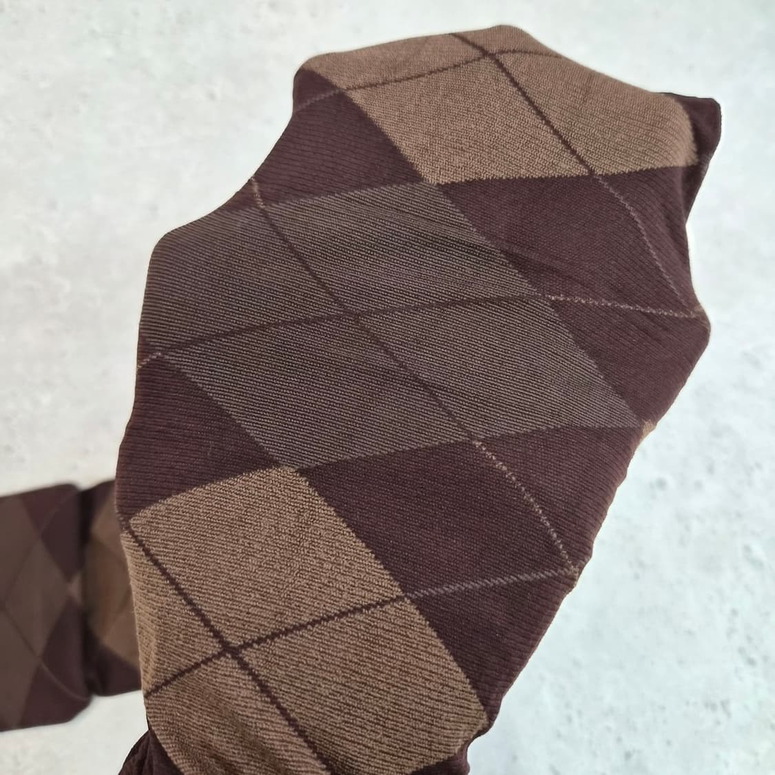 브라운 아가일 체크 타이즈 팬티스타킹 상품이미지3