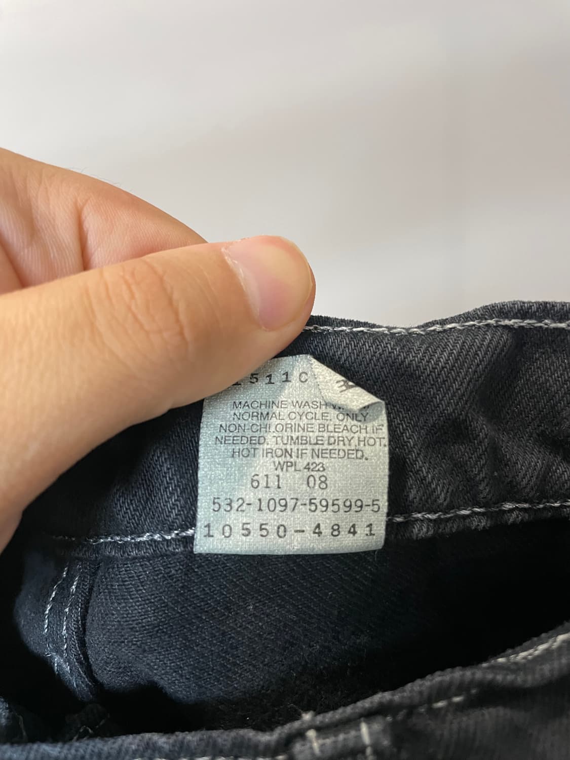 (M) 90s USA 리바이스550 테이퍼드핏 블랙진 데님팬츠 상품이미지6