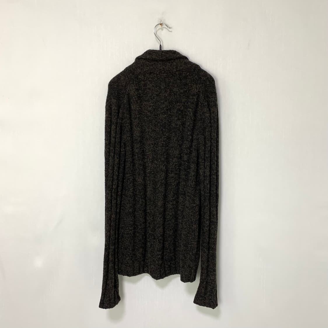 띠어리 싱글버튼 루즈핏 롱니트 가디건 다크브라운 그런지 남녀공용 40 상품이미지6