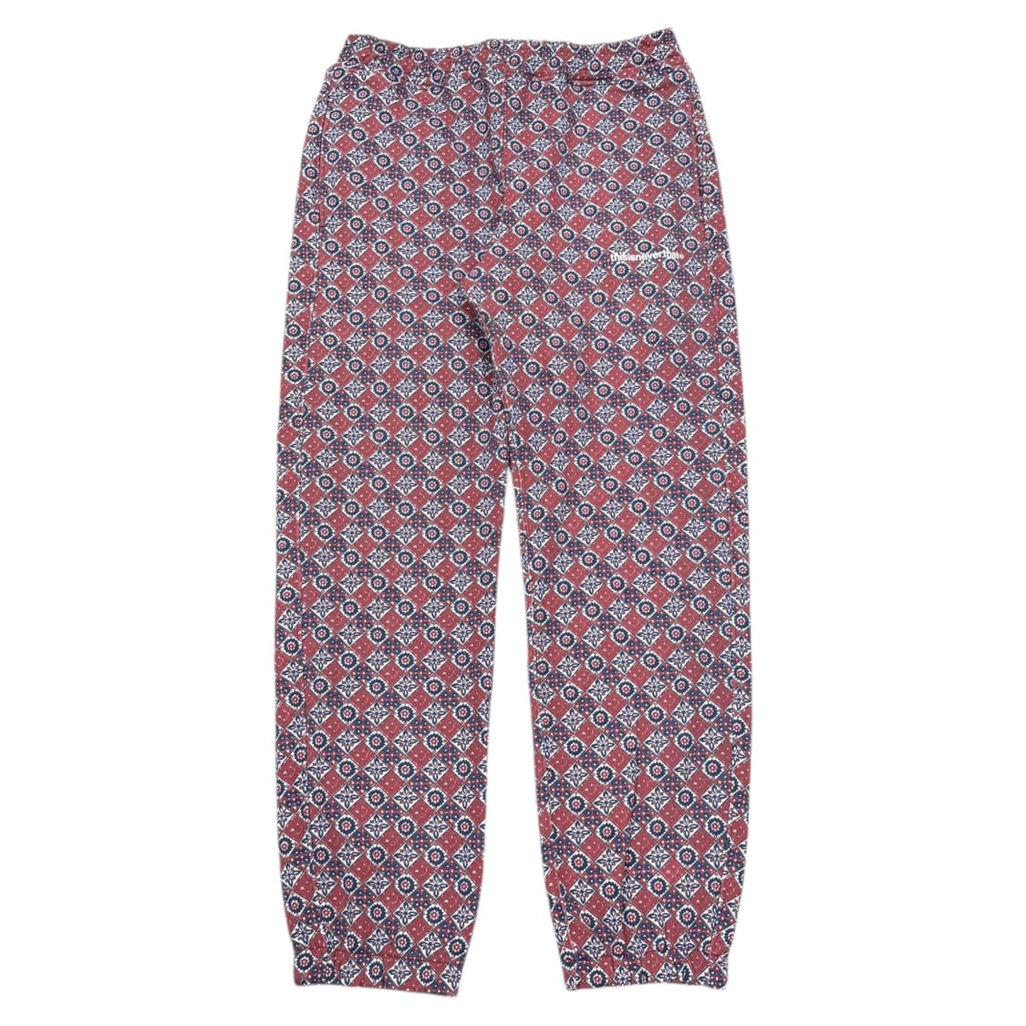 디스이즈네버댓 타일 패턴 기모 스웻 셋업 세트 버건디 XL 상품이미지5