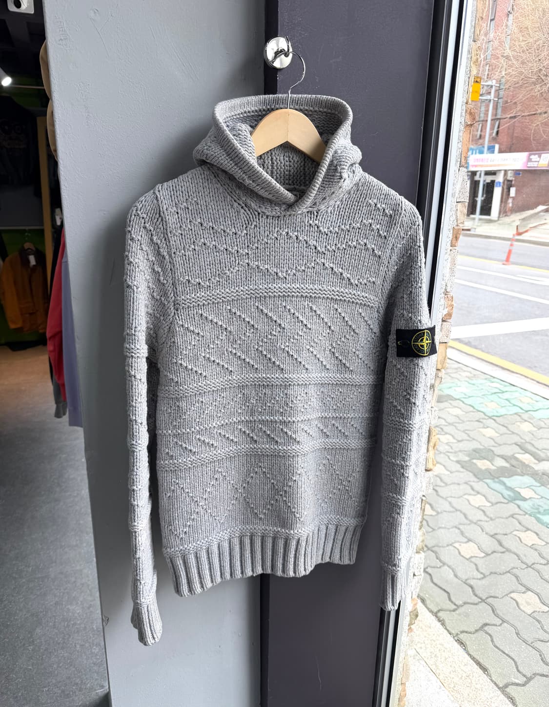 100/ 스톤아일랜드 2000AW 스웻 후드 니트 상품이미지2