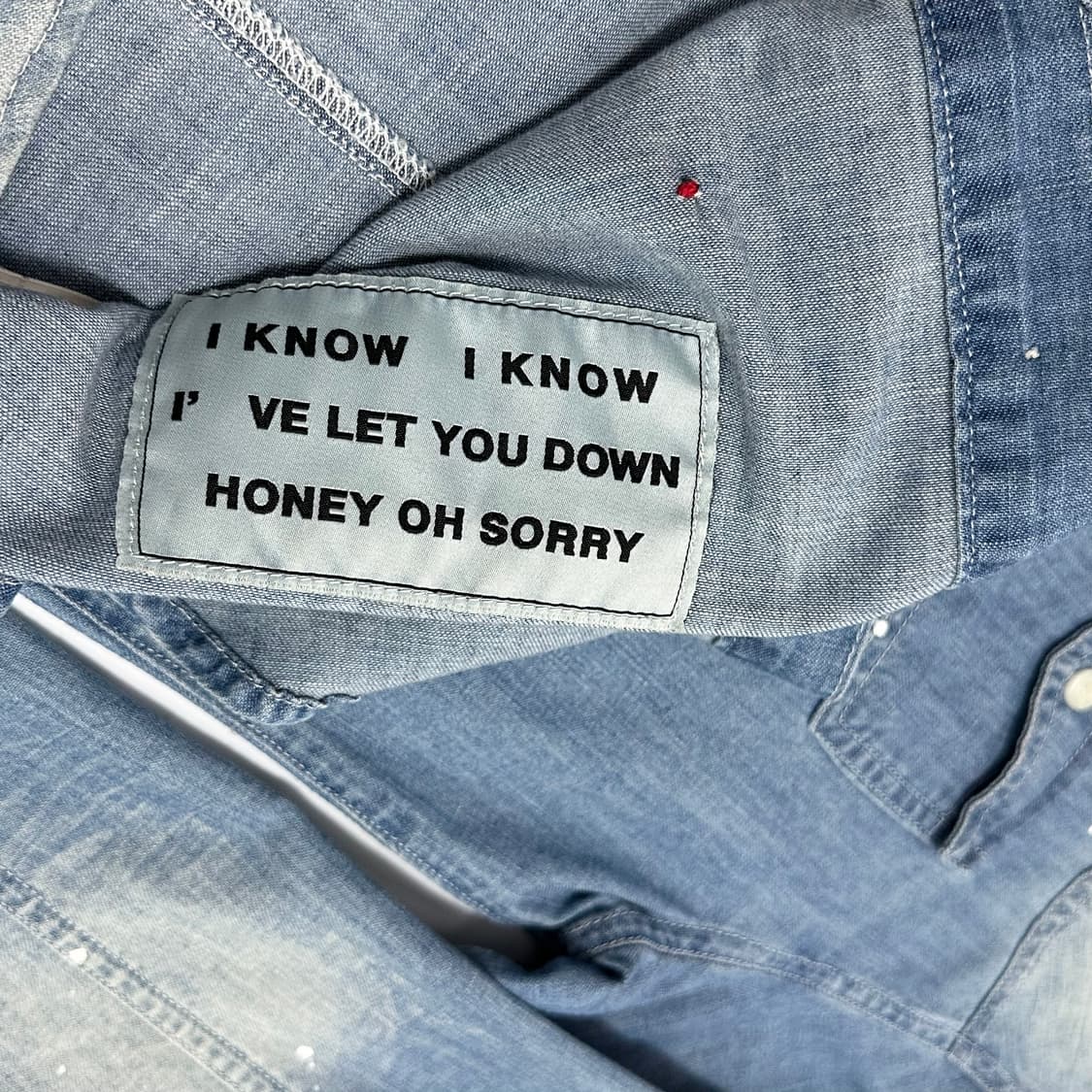 honeyohsorry 워싱 웨스턴 데님 셔츠 청남방 상품이미지7