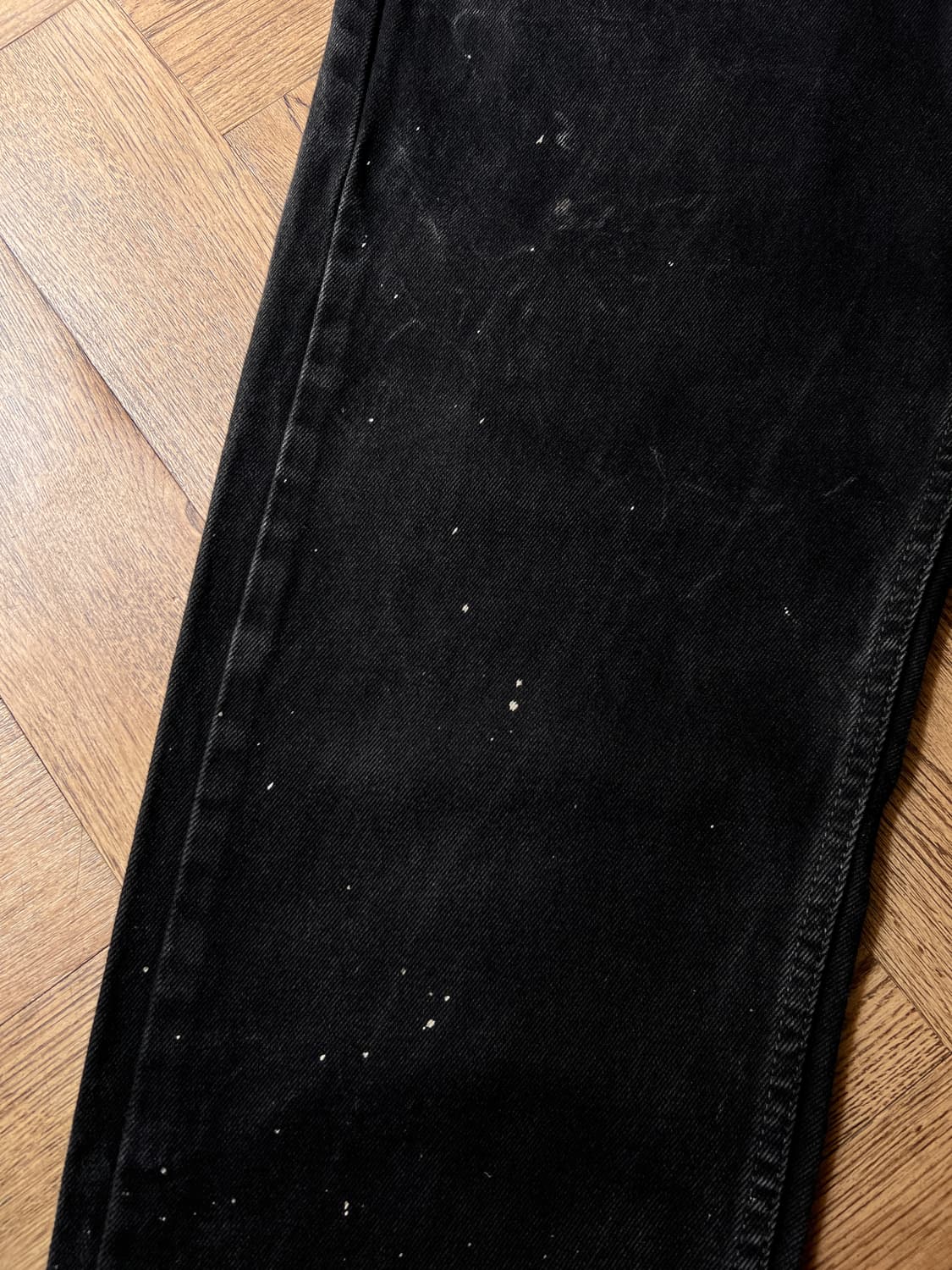 [38]리바이스 505 빈티지 페인팅 흑청 데님 팬츠 상품이미지4