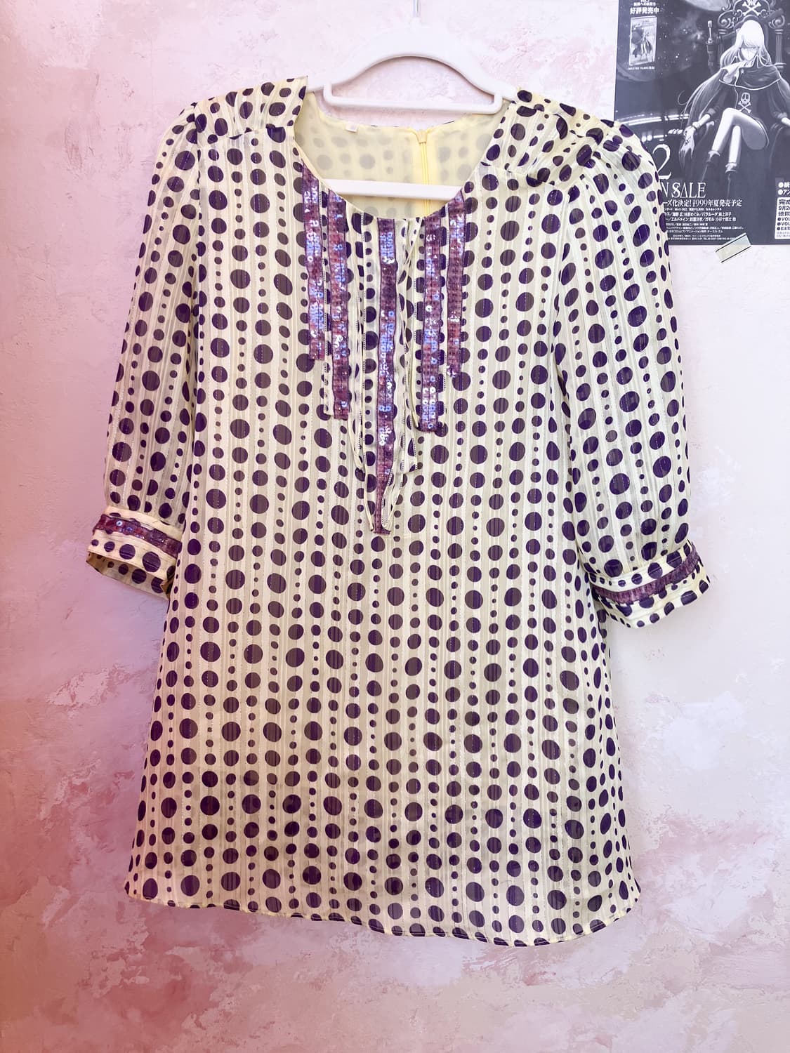 Jpn 도트 스팽글 블라우스 상품이미지2