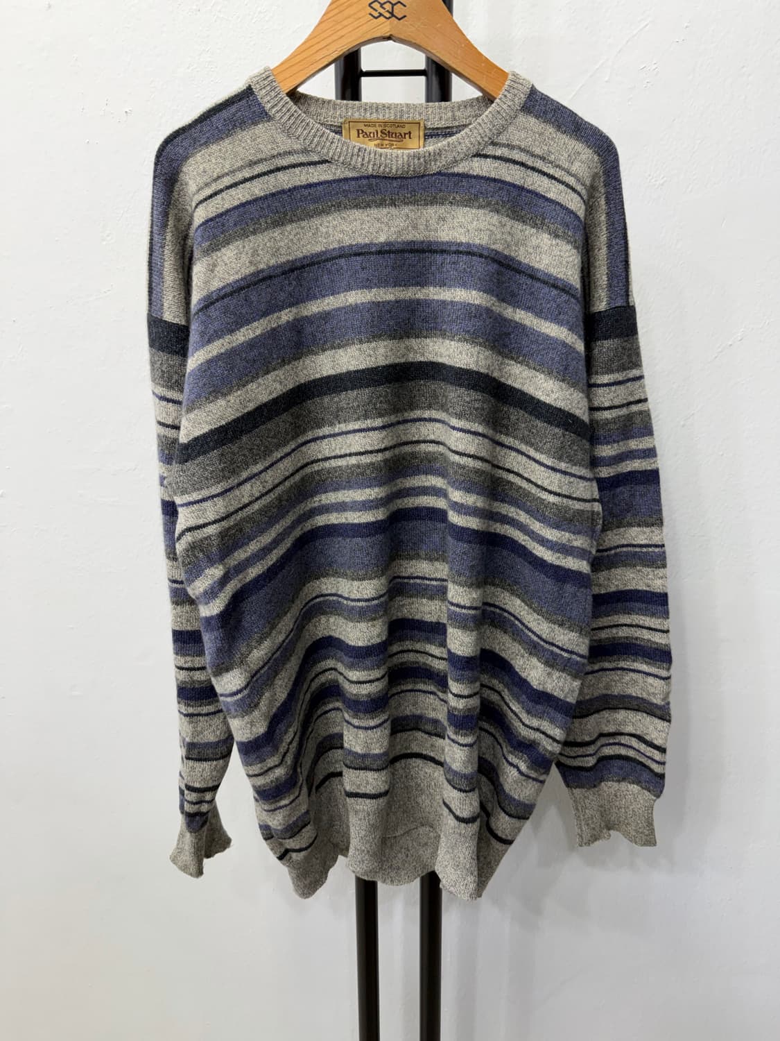 정품) Paul Stuart 폴스튜어트 남성 캐미시머100 니트 M 상품이미지1