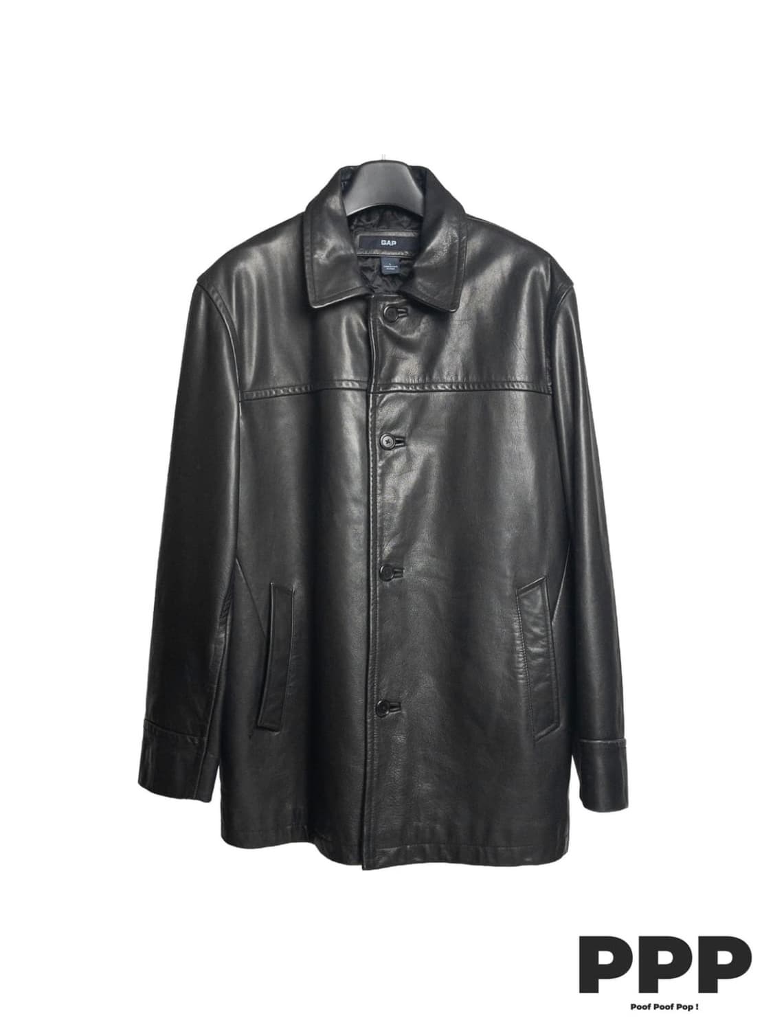 올드갭 레더 카코트 블랙 L 상품이미지3