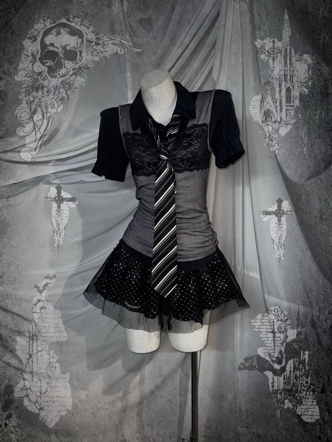 무채색 데일리 미와코깔 무채색 니혼진 코디세트  상품이미지1