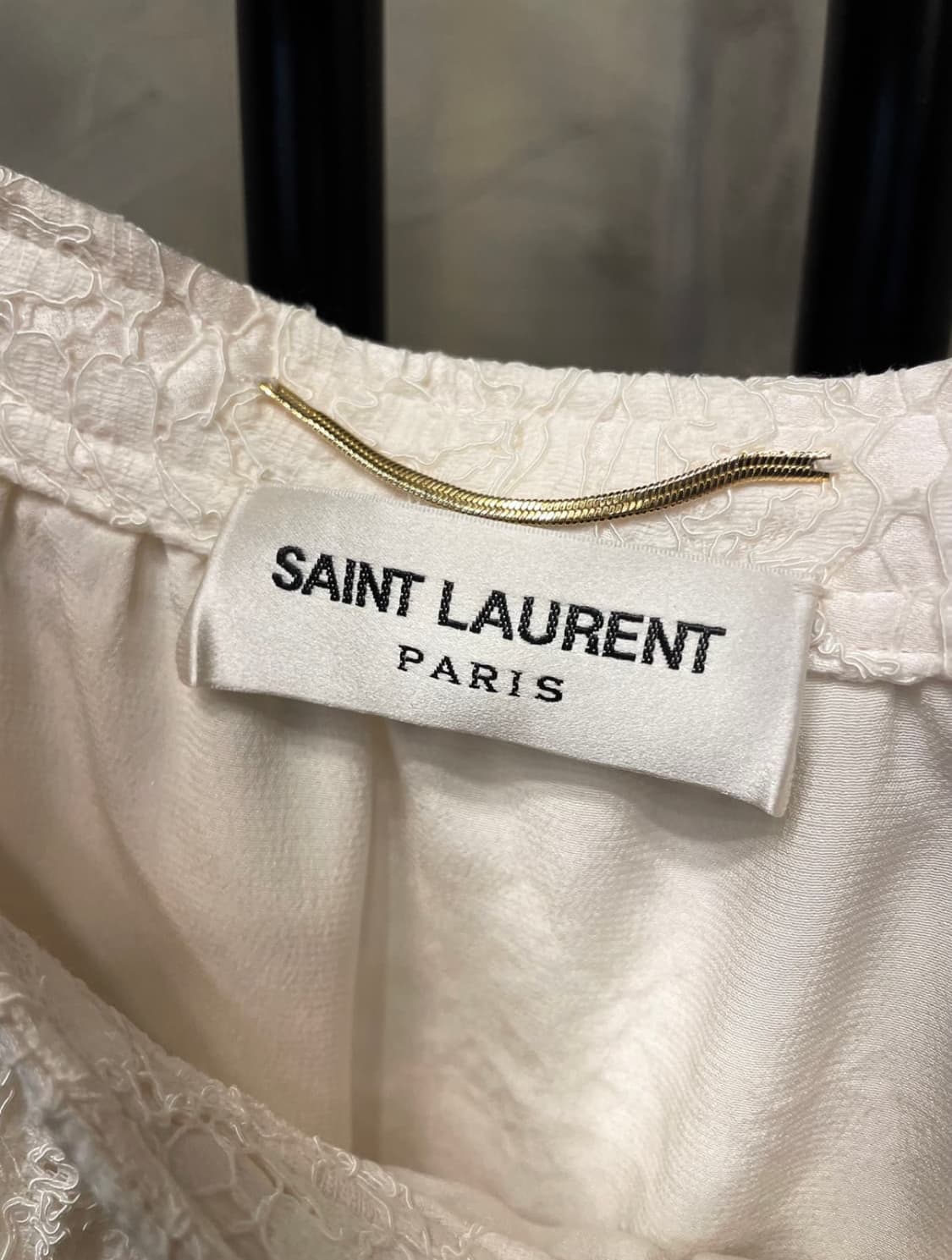 생로랑 레이스 플리츠 미디 스커트 상품이미지7