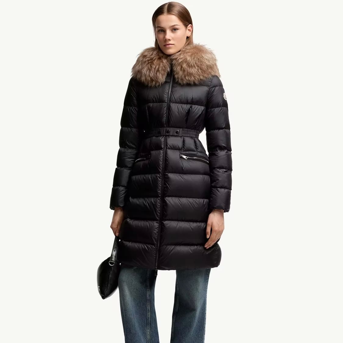 [새상품/풀구성]23~24FW몽클레어 보에딕 여성패딩 폭스퍼 블랙0사이즈 상품이미지9