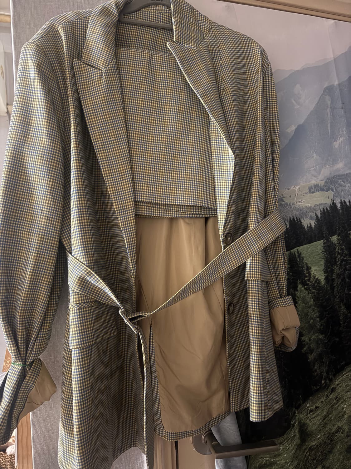 체크 투피스 세트  상품이미지1