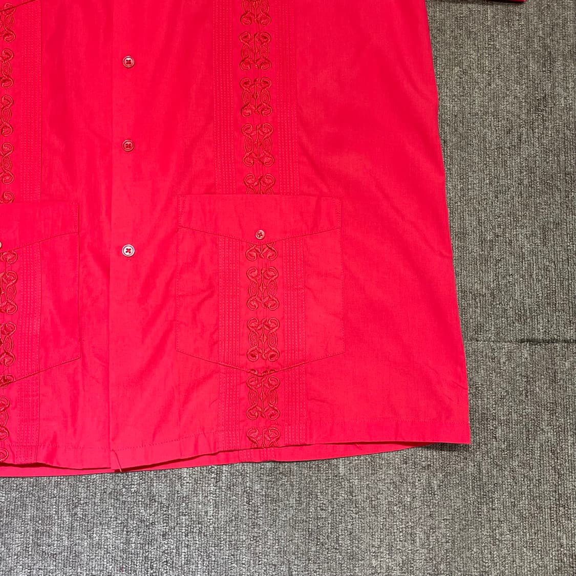 (L) Allsense 구아야베라 쿠바 셔츠 레드 상품이미지5