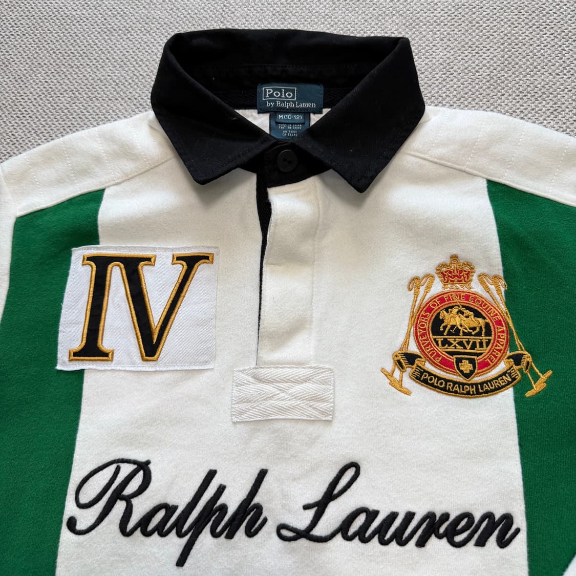 폴로 랄프로렌 럭비티 화이트 그린 상품이미지2
