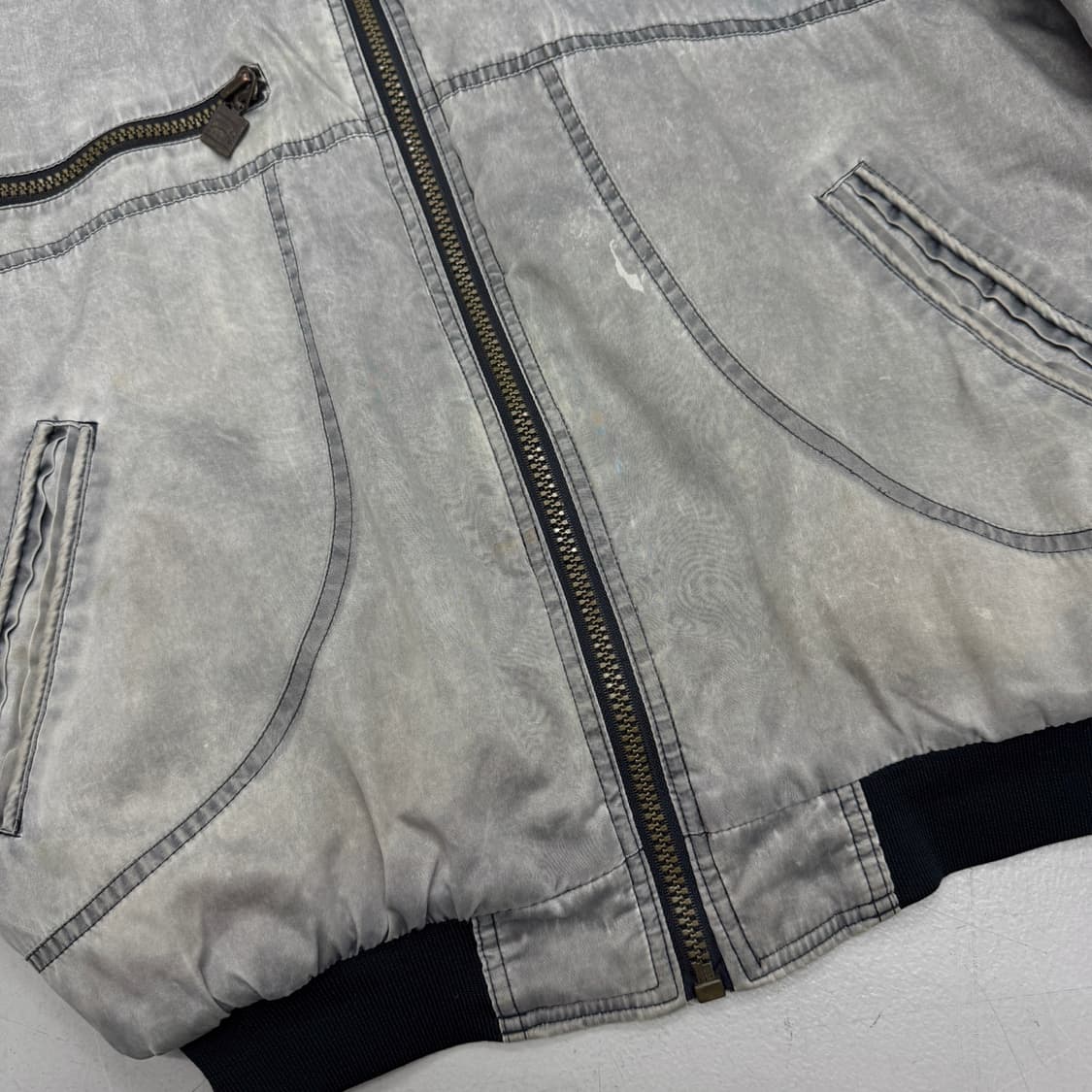 넛맥 90s NFL 오클랜드 레이더스 스톤워싱 항공 자켓 상품이미지7