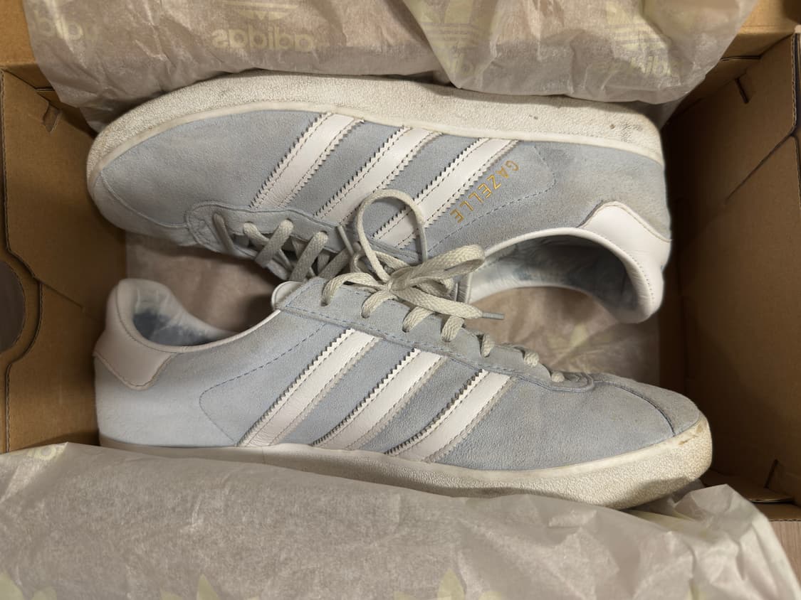 아디다스 가젤 85 / 265mm / 클리어 스카이 / 화이트 / 골드  상품이미지1