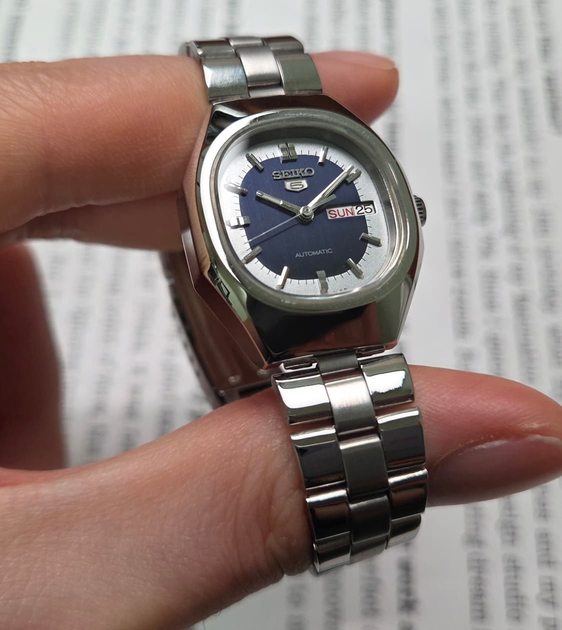 레어] 빈티지 세이코 옥토 터틀형 투톤청판 오토매틱 여성용 브레이슬릿 v 상품이미지5