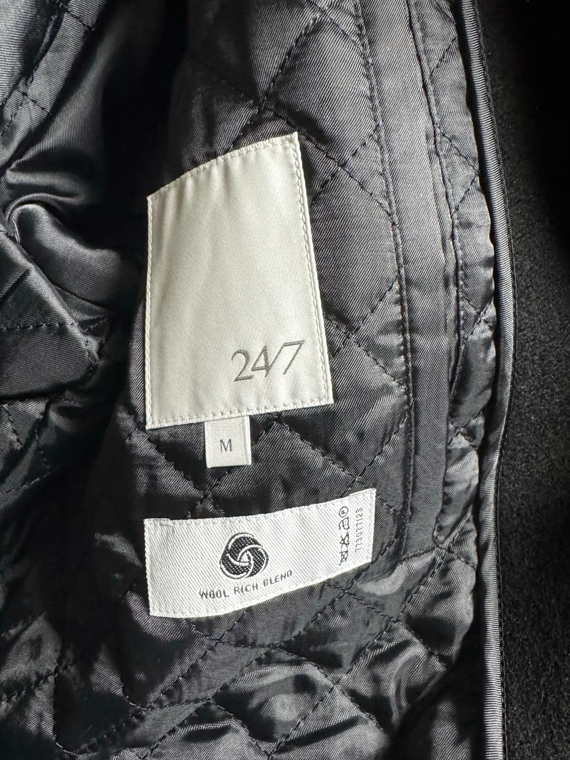 247시리즈 울 발마칸 코트 블랙 M 상품이미지2
