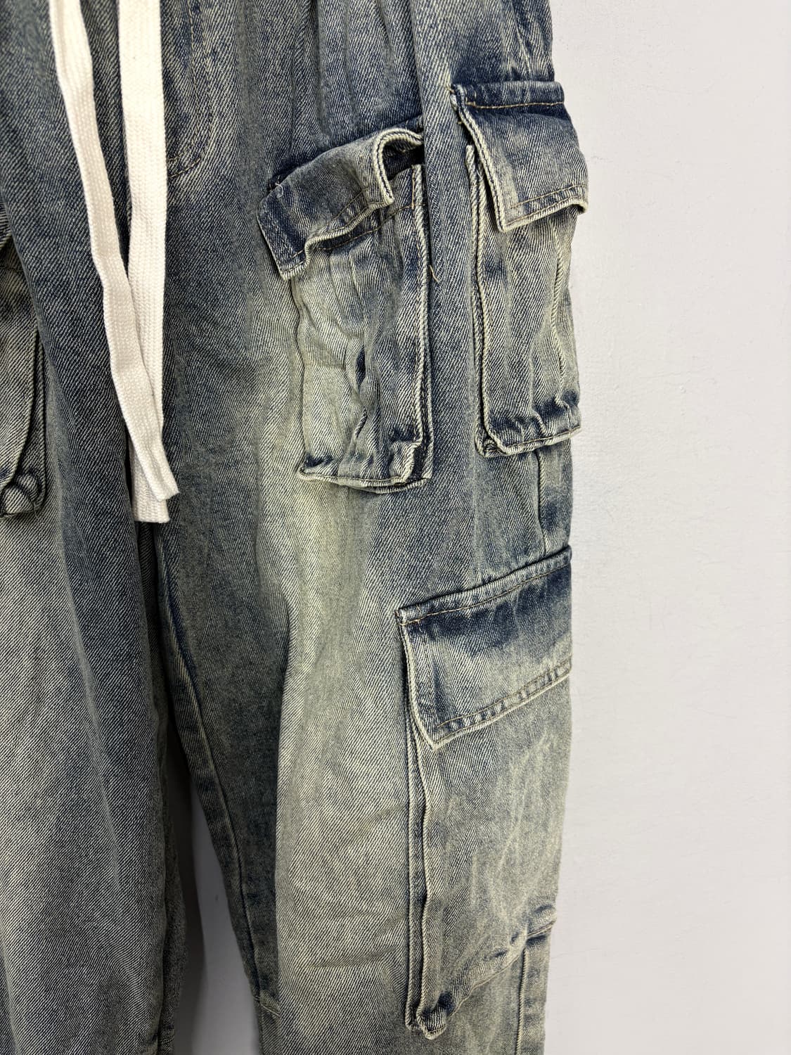 빈티지 워싱 멀티포켓 카고 데님 팬츠 A3573 상품이미지3