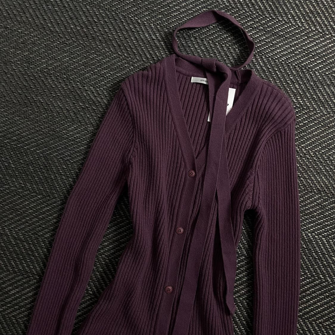 빈티지 우먼스 골지 슬림핏 초커 니트o 4164 상품이미지3